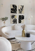 Beige Black Real Gold Set Of 4 Posters 50x70cm
